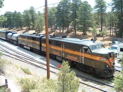 Der Grand-Canyon-Zug am Grand Canyon Depot